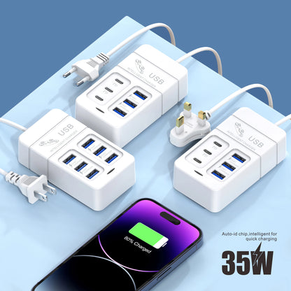 6 IN 1 USB Charger 35W PD Type C Fast