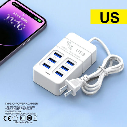 6 IN 1 USB Charger 35W PD Type C Fast