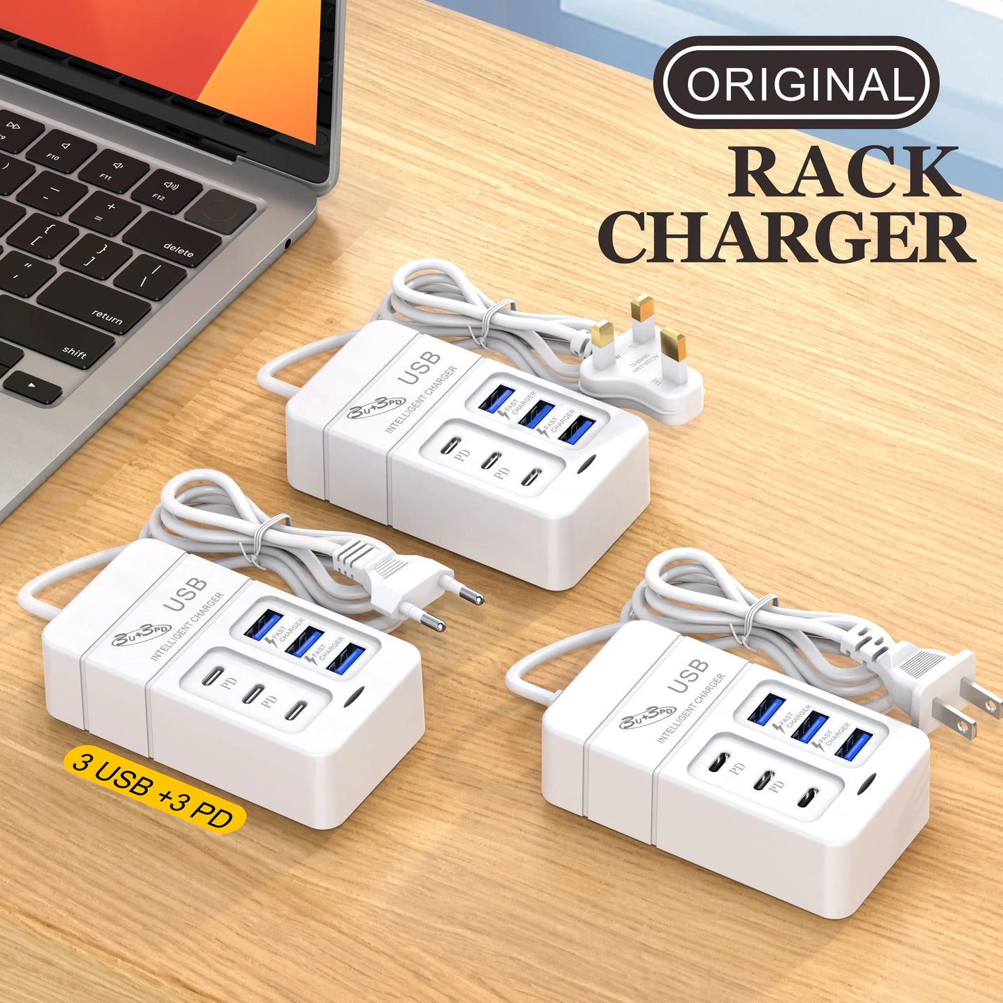 6 IN 1 USB Charger 35W PD Type C Fast