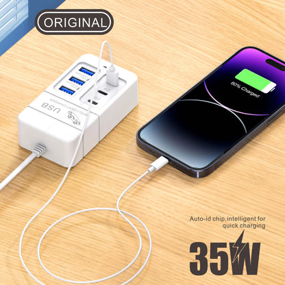 6 IN 1 USB Charger 35W PD Type C Fast