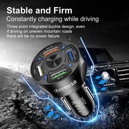 AIXXCO 3 Ports USB Car Charger