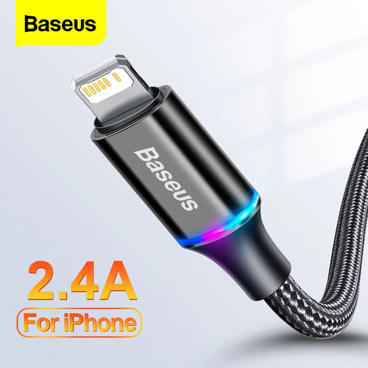 Baseus USB Cable for iPhone 6 7 8 Plus 11 12 13 Pro XS Max X XR 18W Lighting Fast Charging Charger USB Data Cable for iPad Cord - CONGATON