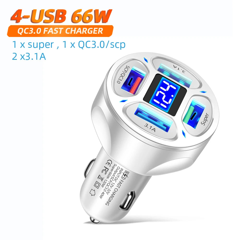 AIXXCO 3 Ports USB Car Charger