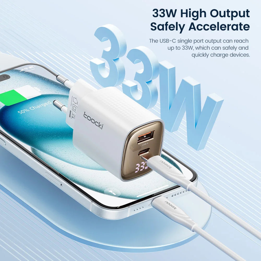 Toocki 33W GaN USB C Charger