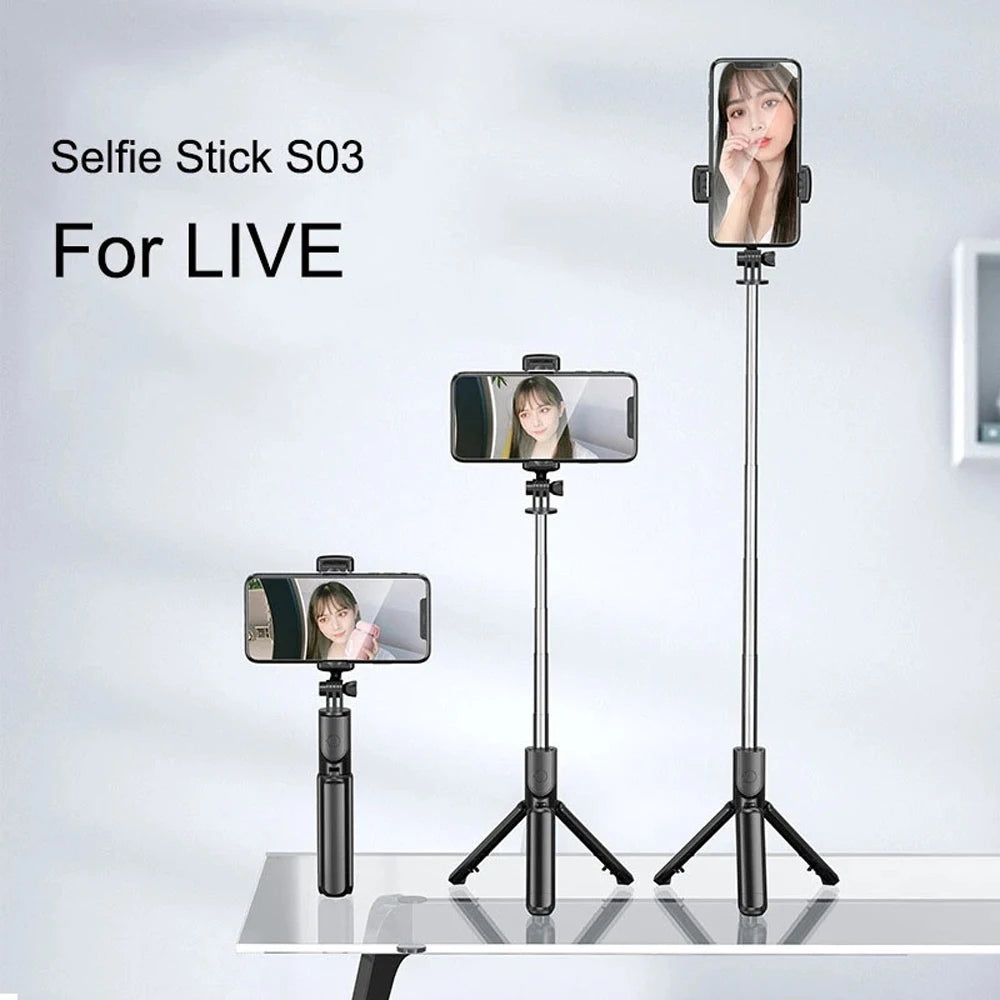 3In1 Bluetooth Wireless Selfie Tripod With Fill Light