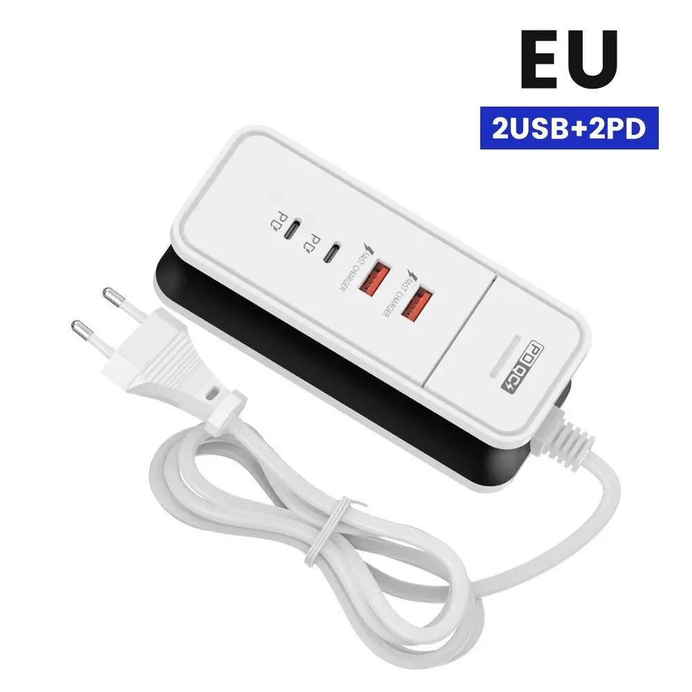 4 Port USB Charger QC 3.0 PD 12W