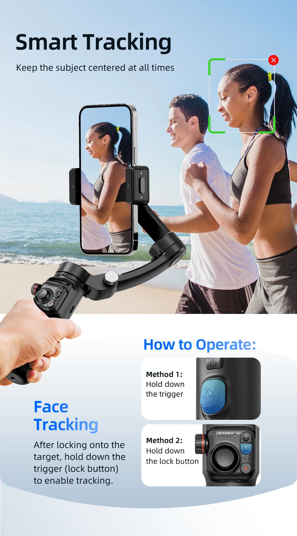 Handheld 3-Axis Gimbal Phone Holder Anti Shake