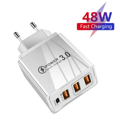 48W USB Charger QC 3.0 Type C PD