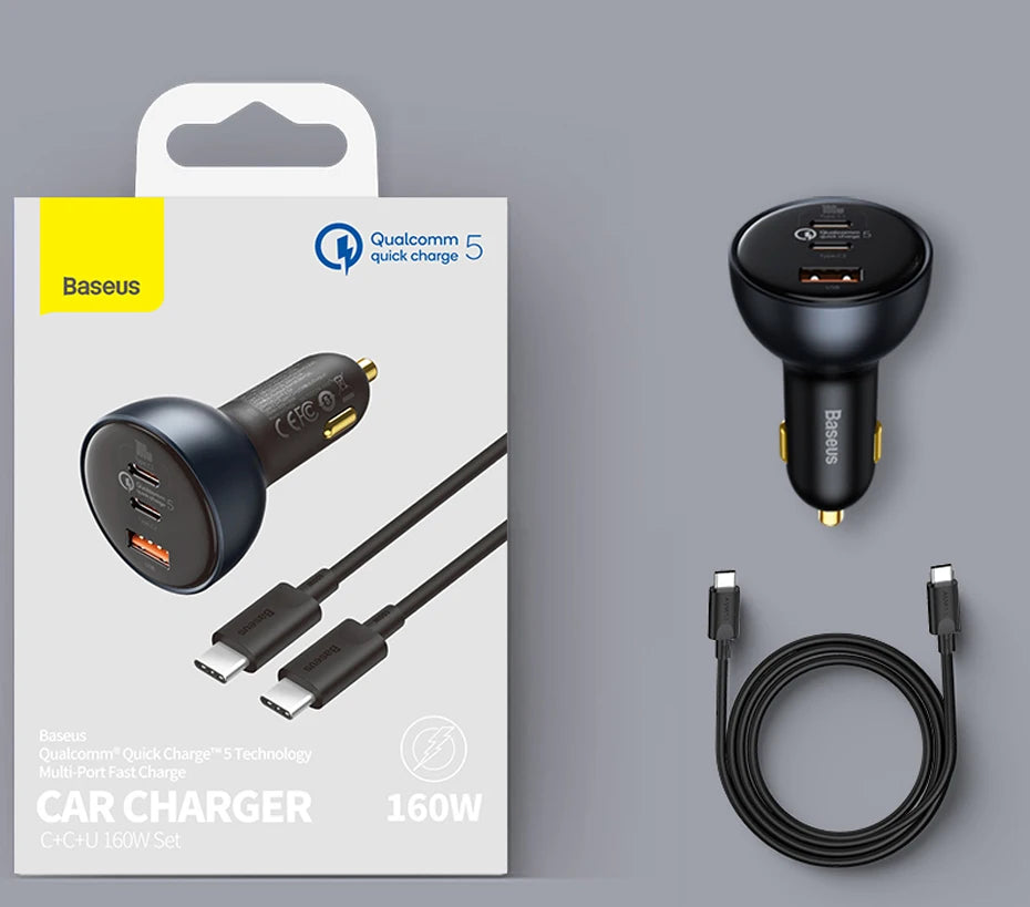 Baseus 160W Car Charger QC 5.0