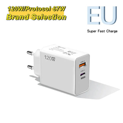 USB 120W Fast Charger Quick Charge