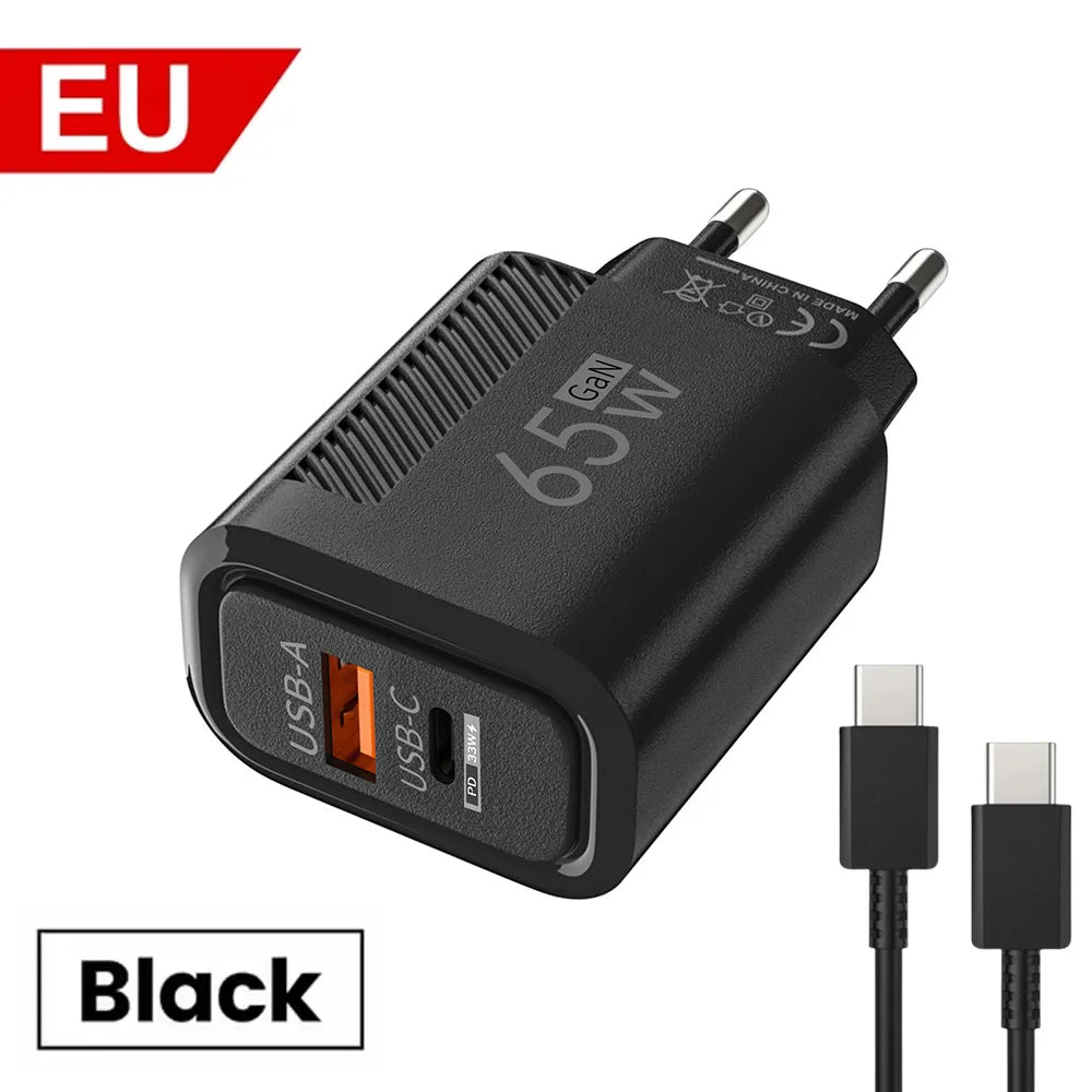 65W GaN USB C Charger Fast Charging