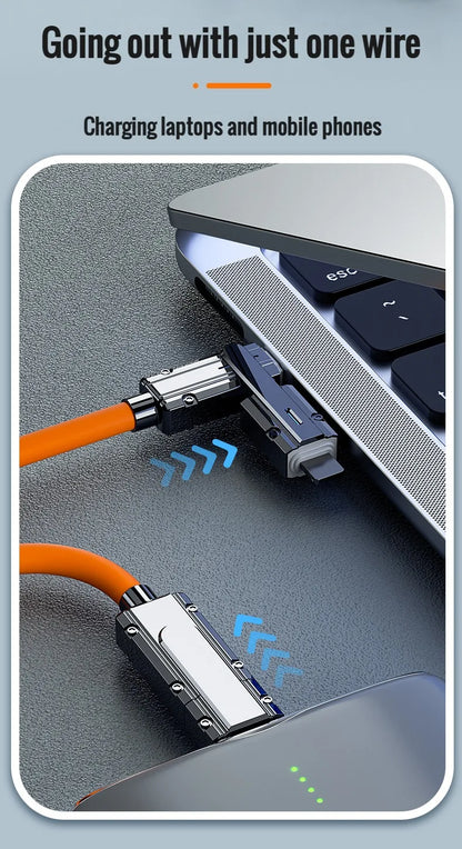 Type C To Typec Cable 2-In-2 66W Pd Fast Charging Usb C To Usb C To iPhone Suitable for iPhone iPad Huawei Xiaomi Samsung Redmi - CONGATON