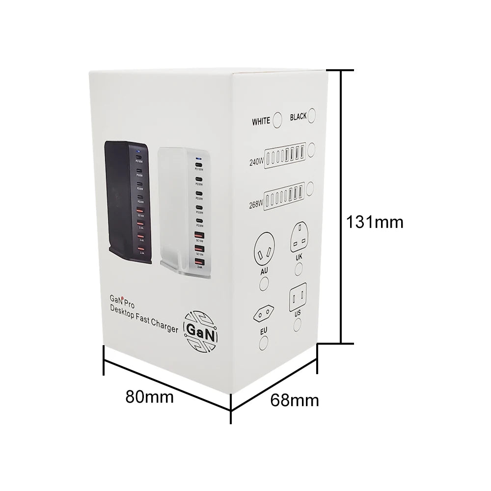 240W  Desktop GaN Charger 8-port USB