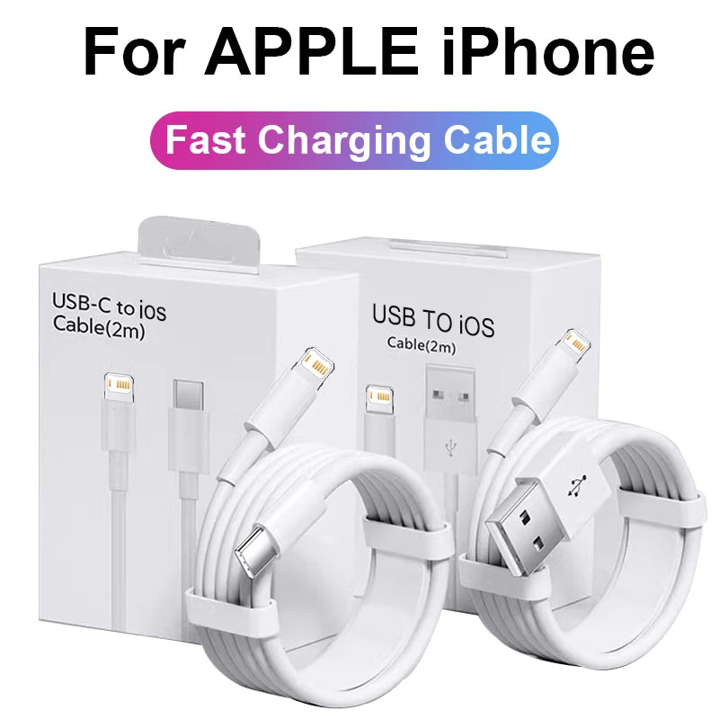 Original 30W USB Cable For Apple iPhone 14 13 12 11 Pro Max 7 8 Plus XS XR Fast Charging USB C TO iOS Cable Charger Accessories - CONGATON