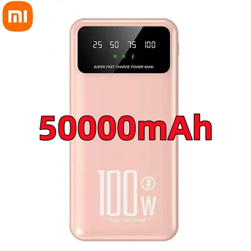 Xiaomi 50000mAh High Capacity 100W Fast Charging Power Bank Portable Charger Battery Pack Powerbank for iPhone Huawei Samsung - CONGATON