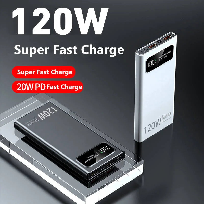 Xiaomi 200000mAh 120W Power Bank Super Fast Charging Battery High Capacity Digital Display Power Bank For iPhone Samsung Huawei - CONGATON