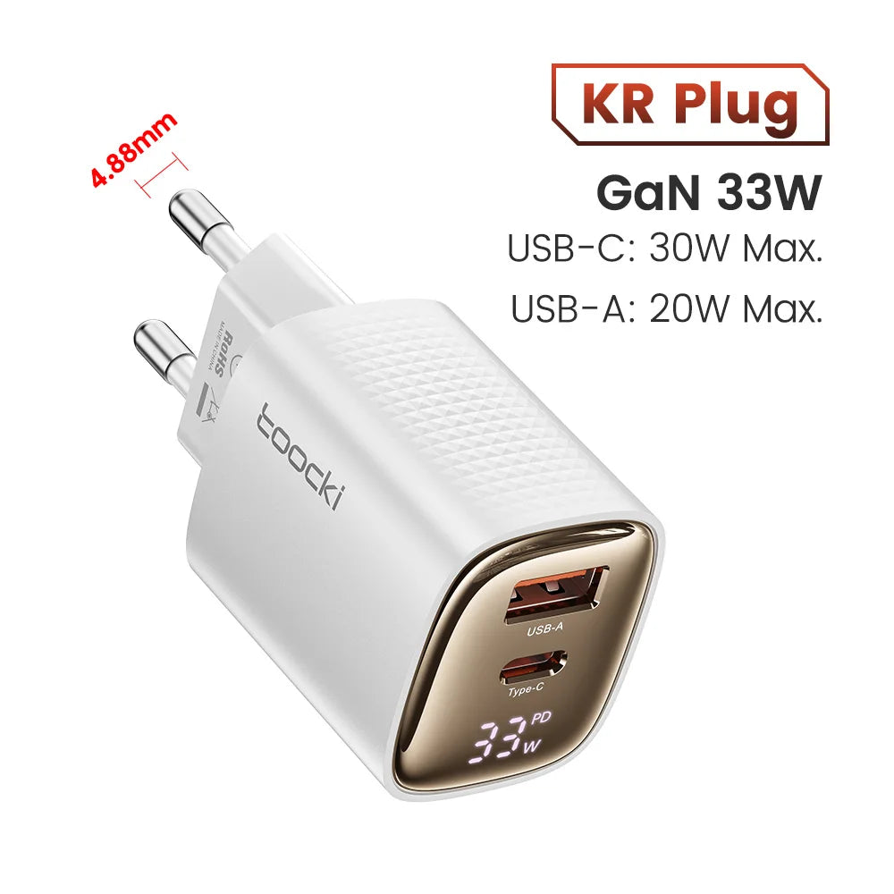 Toocki 33W GaN USB C Charger