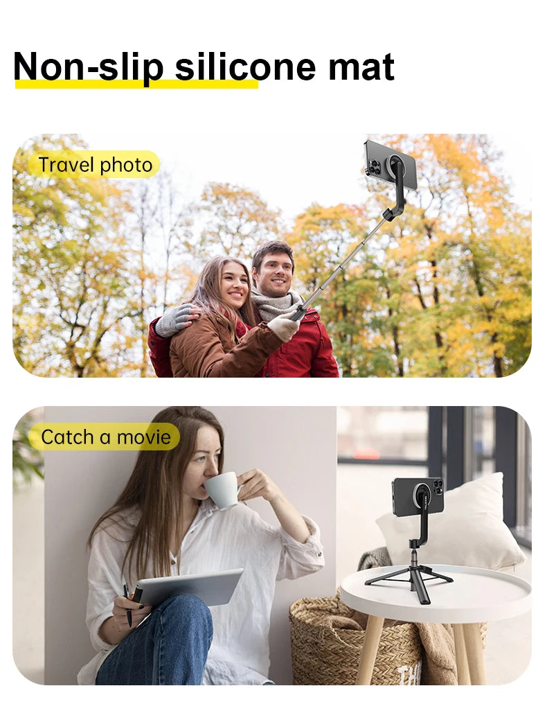 TELESIN Magnetic Selfie Stick Tripod with Remote