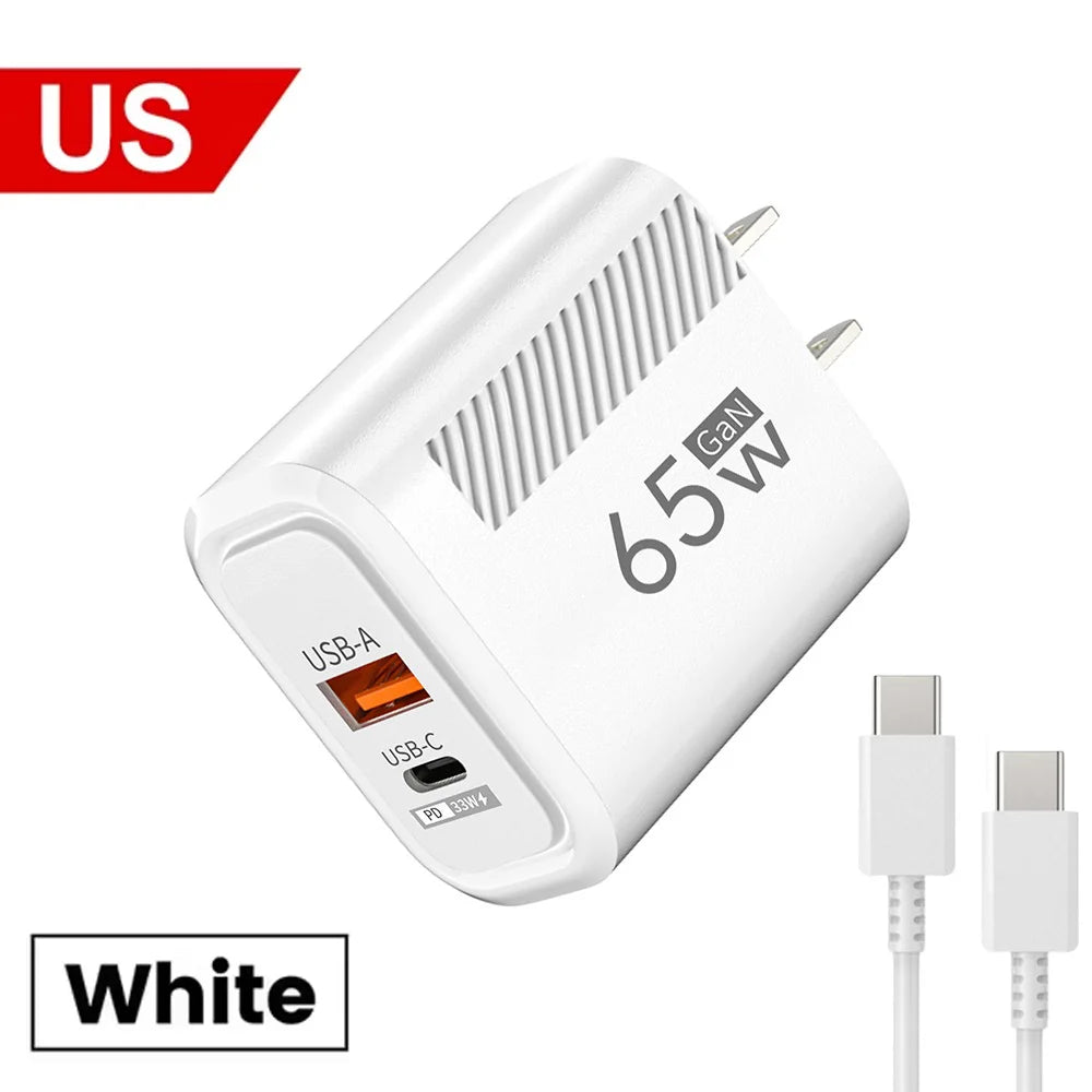 65W GaN USB C Charger Fast Charging