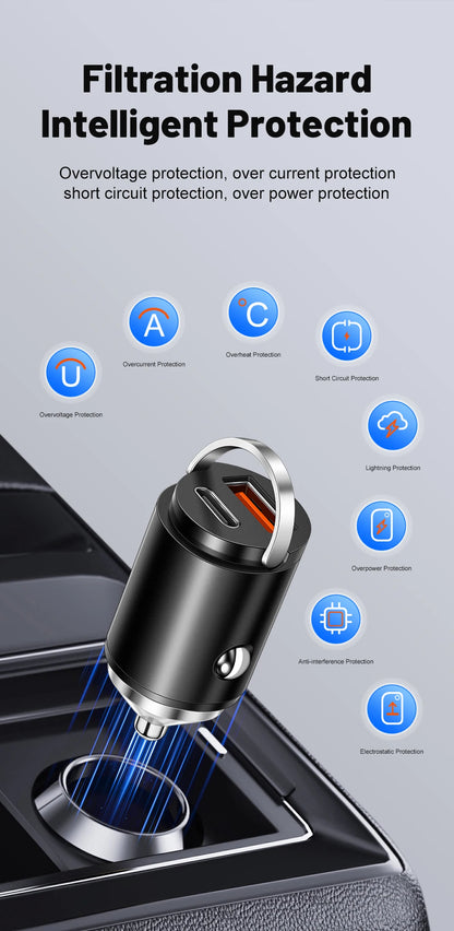 100W PD Car Charger USB Type C