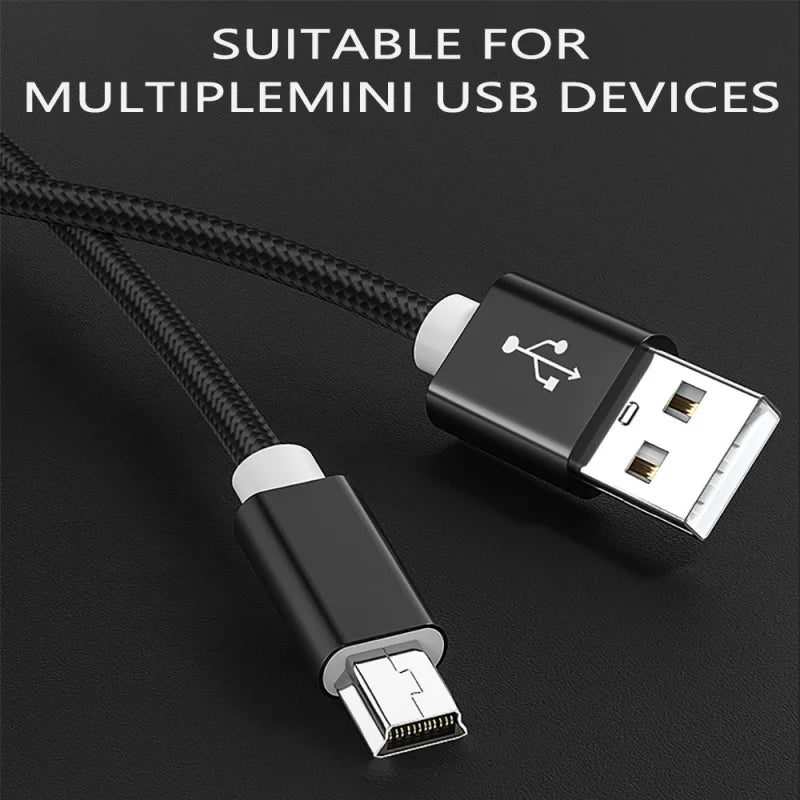 0.25M/1M/2M/3M Mini USB Cable Mini USB To USB Fast Data Charger Cable For MP3 MP4 Player Car DVR GPS Digital Camera HDD Mini USB - CONGATON