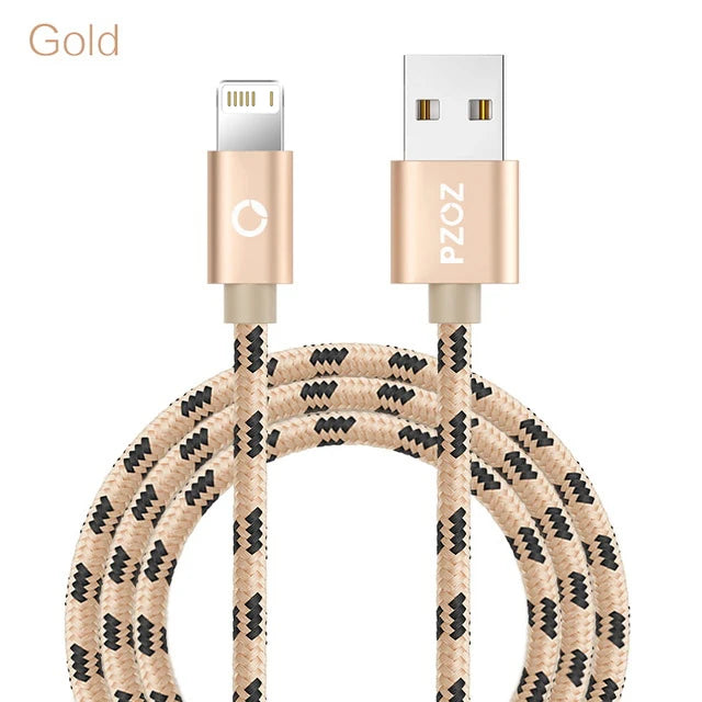 PZOZ Usb Cable For iphone cable 14 13 12 11 pro max Xs Xr X SE 8 7 6s plus ipad air mini fast charging cable For iphone charger - CONGATON