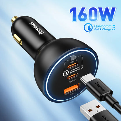 Baseus 160W Car Charger QC 5.0