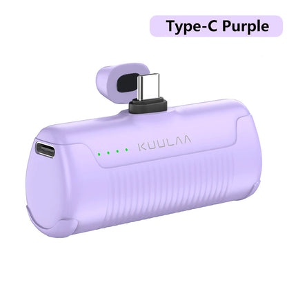 KUULAA Mini Power Bank 4500mAh - Portable Charger for iPhone 16 15 14 13 Pro Max & Samsung/Xiaomi - External Battery PowerBank - CONGATON