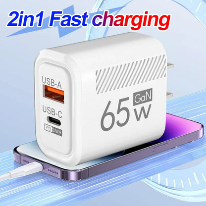 65W GaN USB C Charger Fast Charging