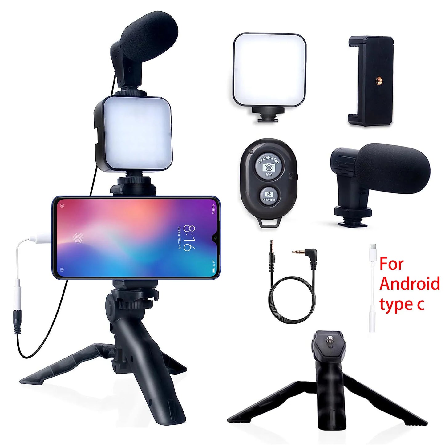 Smartphone Vlogging Kit for iPhone Android