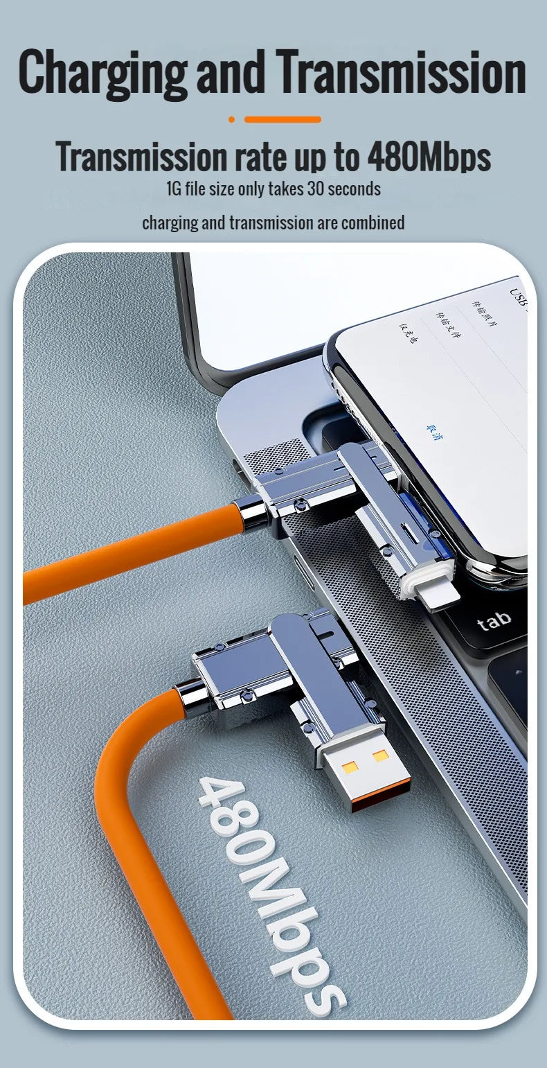 Type C To Typec Cable 2-In-2 66W Pd Fast Charging Usb C To Usb C To iPhone Suitable for iPhone iPad Huawei Xiaomi Samsung Redmi - CONGATON