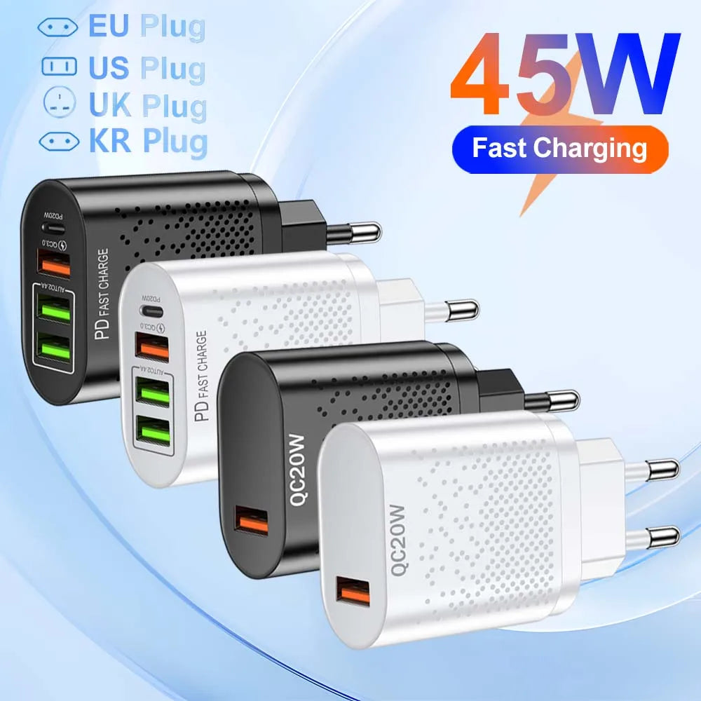 Total 45W 4 in 1 3 USB 1 Type C