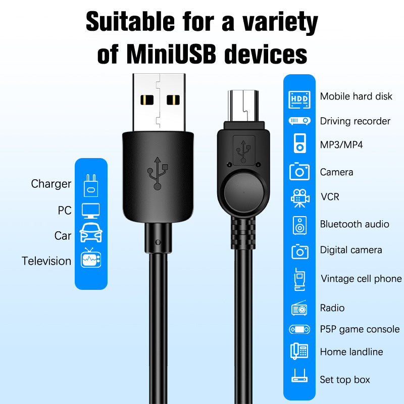 3M Mini USB Cable USB To USB Fast Data Charger Cable For MP3 MP4 Player Car DVR GPS Digital Camera HDD - CONGATON