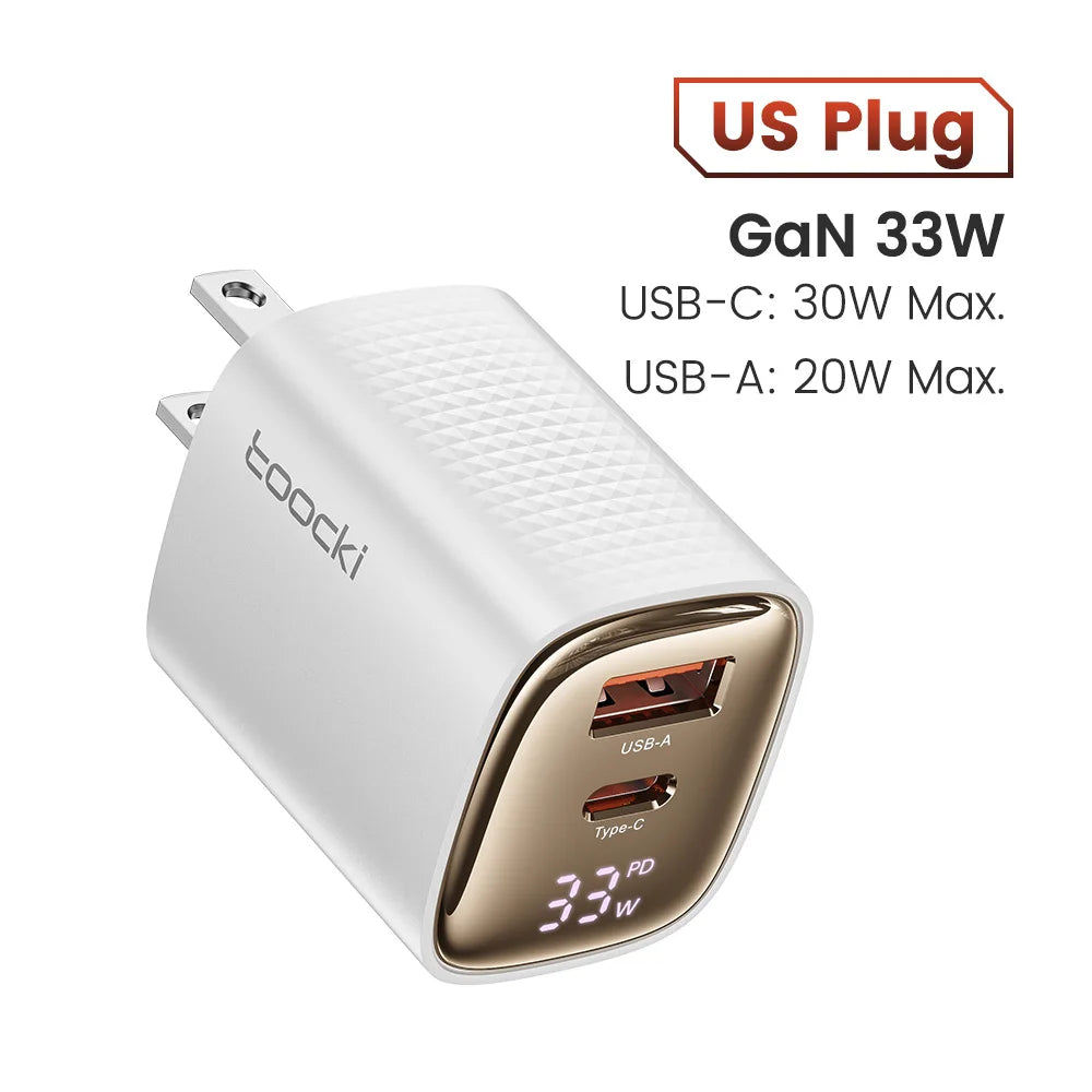 Toocki 33W GaN USB C Charger