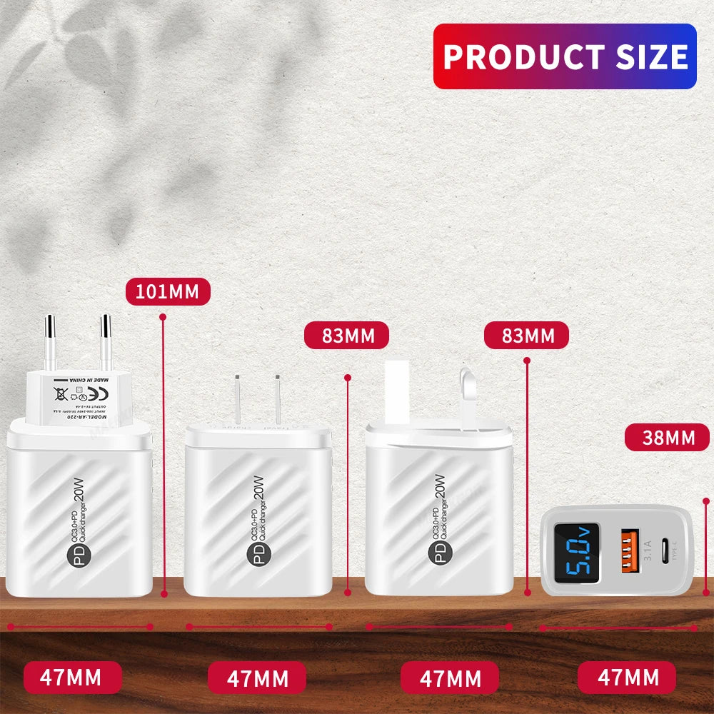 USB Type C Charger 20W PD Fast Charging