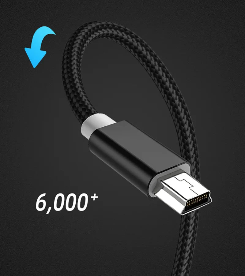 0.25M/1M/2M/3M Mini USB Cable Mini USB To USB Fast Data Charger Cable For MP3 MP4 Player Car DVR GPS Digital Camera HDD Mini USB - CONGATON