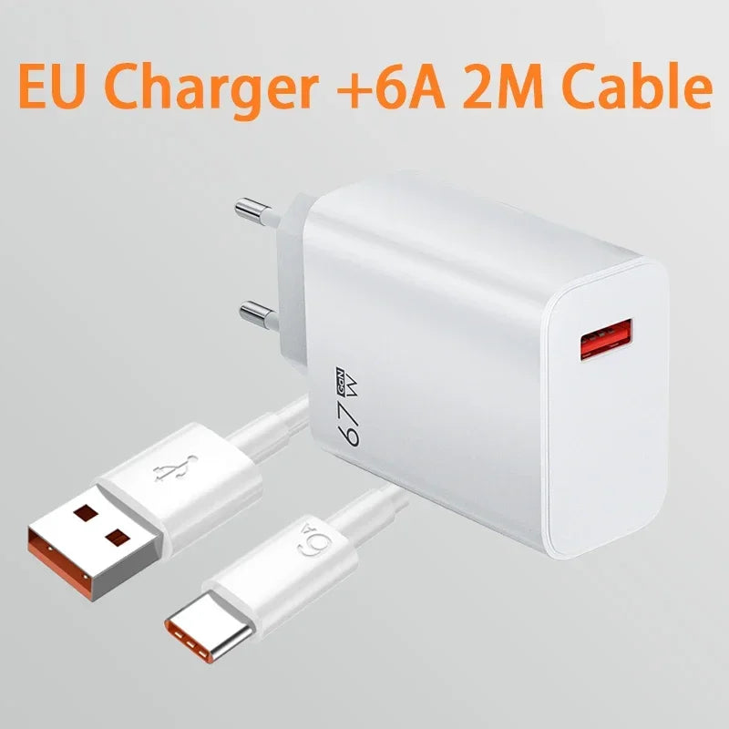 For Xiaomi 67W USB Super Fast Charger