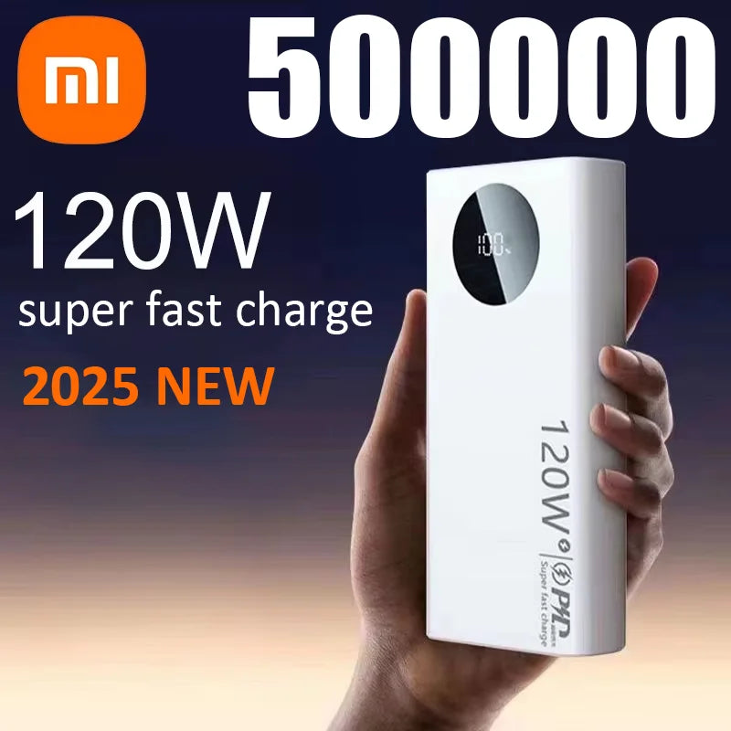 Xiaomi 120W 50000mAh High Capacity Power Bank Fast Charging Powerbank Portable Battery Charger For iPhone Samsung Huawei 2024 - CONGATON