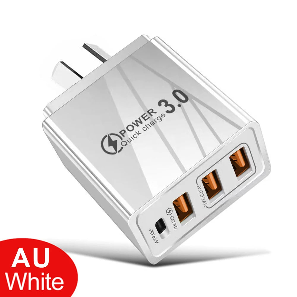 48W USB Charger QC 3.0 Type C PD