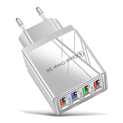 EU US Plug USB Charger Multi Port 4 USB