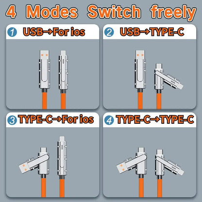 Type C To Typec Cable 2-In-2 66W Pd Fast Charging Usb C To Usb C To iPhone Suitable for iPhone iPad Huawei Xiaomi Samsung Redmi - CONGATON