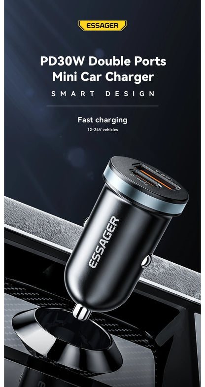 Essager 30W USB C Car Charger