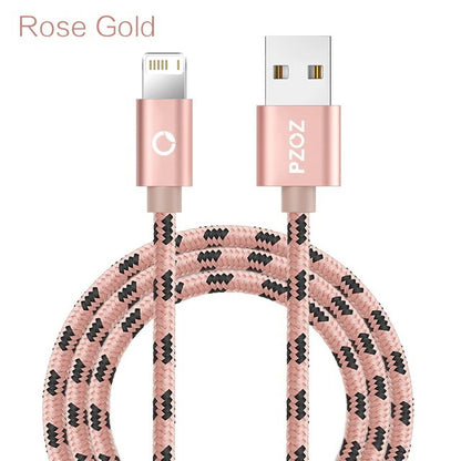 PZOZ Usb Cable For iphone cable 14 13 12 11 pro max Xs Xr X SE 8 7 6s plus ipad air mini fast charging cable For iphone charger - CONGATON