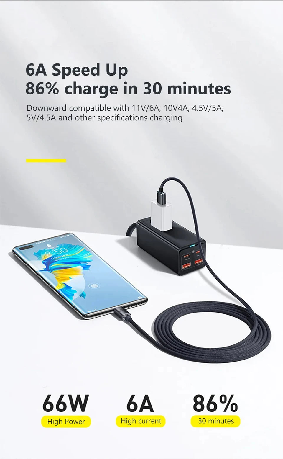 120W 6A Fast Charge USB Type C Quick Charge Cable For Xiaomi Redmi Note 13 14 Pro Huawei Phone Fast Charging Cable Data Cables - CONGATON