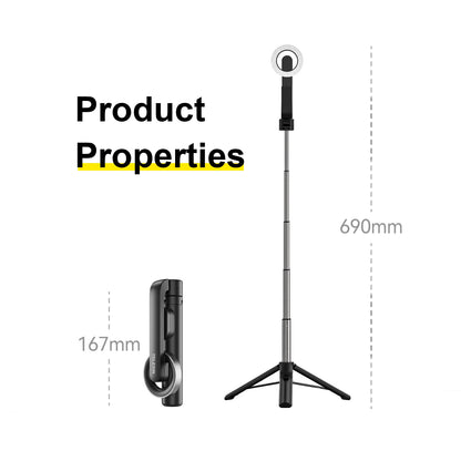 TELESIN Magnetic Selfie Stick Tripod with Remote