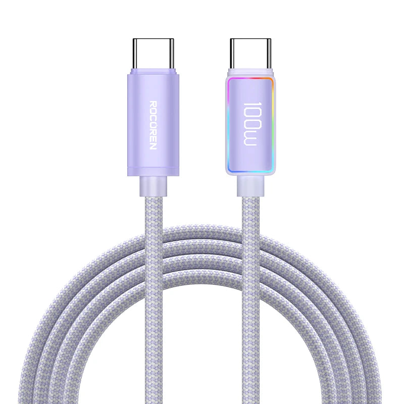 Rocoren 240W 5A High Power Fast Charging Type C Cable 100W PD 3.1 USB C Quick Charging Date Cord For iPhone Samsung Laptop iPad - CONGATON