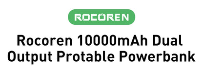 Rocoren Power Bank 10000mAh Portable Charger External Battery PoverBank 10000 Fast Charging Powerbank For iPhone Xiaomi mi POCO - CONGATON