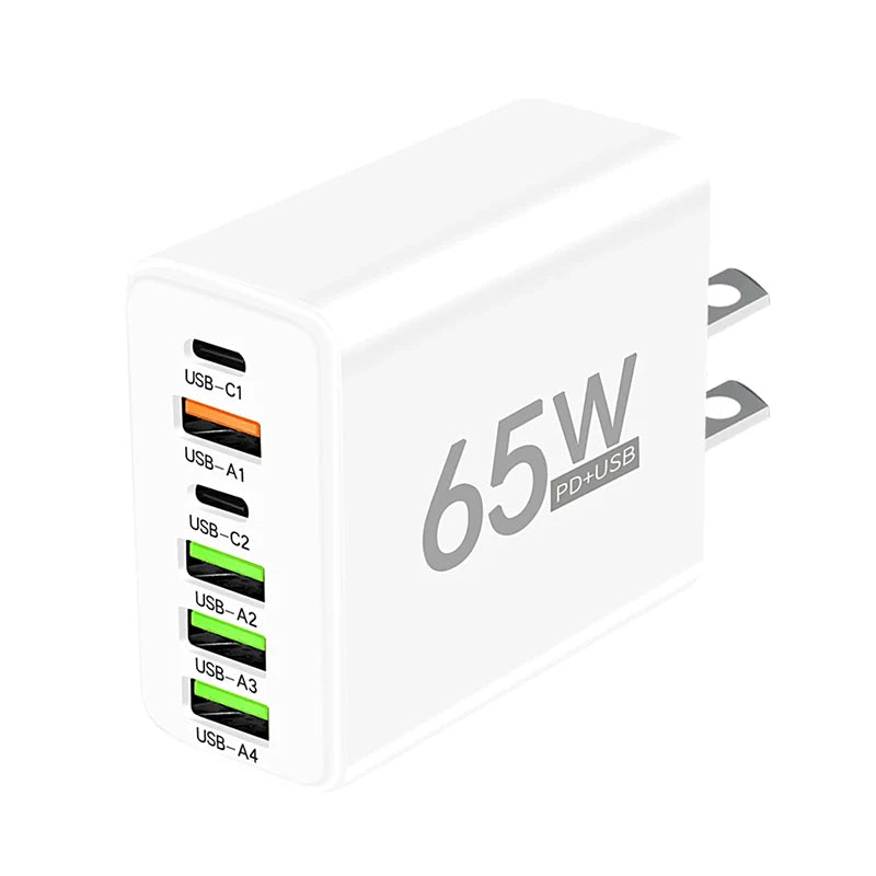 USB Type C Charger 6 Ports PD Fast Charger