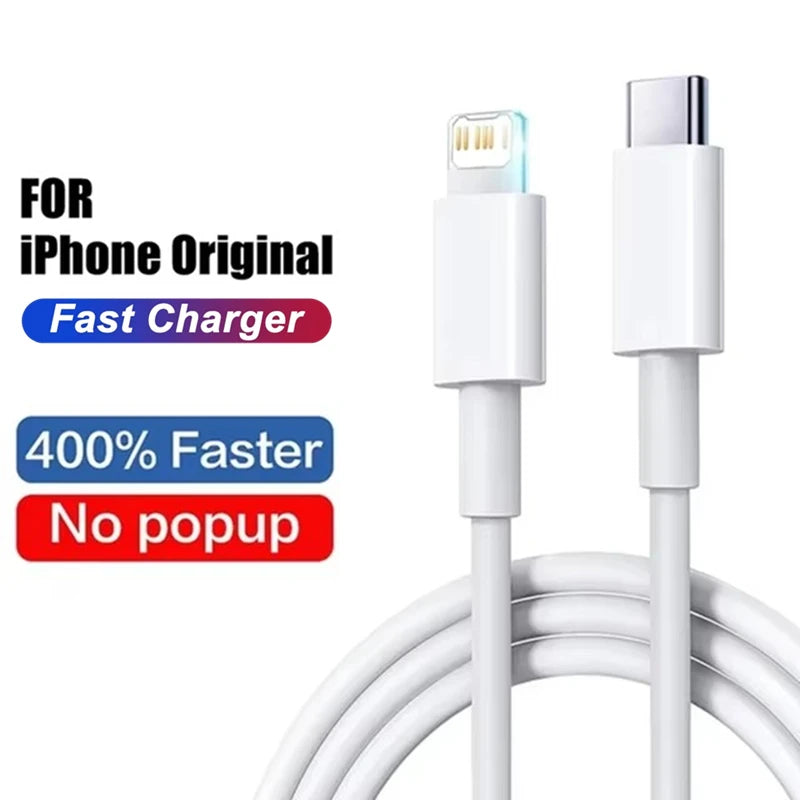 35W PD Original Fast Charging USB Cable for iPhone 14 8 7 Plus 13 12 11 Pro XS Max XR X USB C Rapid Charger Cable 1m 1.5m 2m 3m - CONGATON