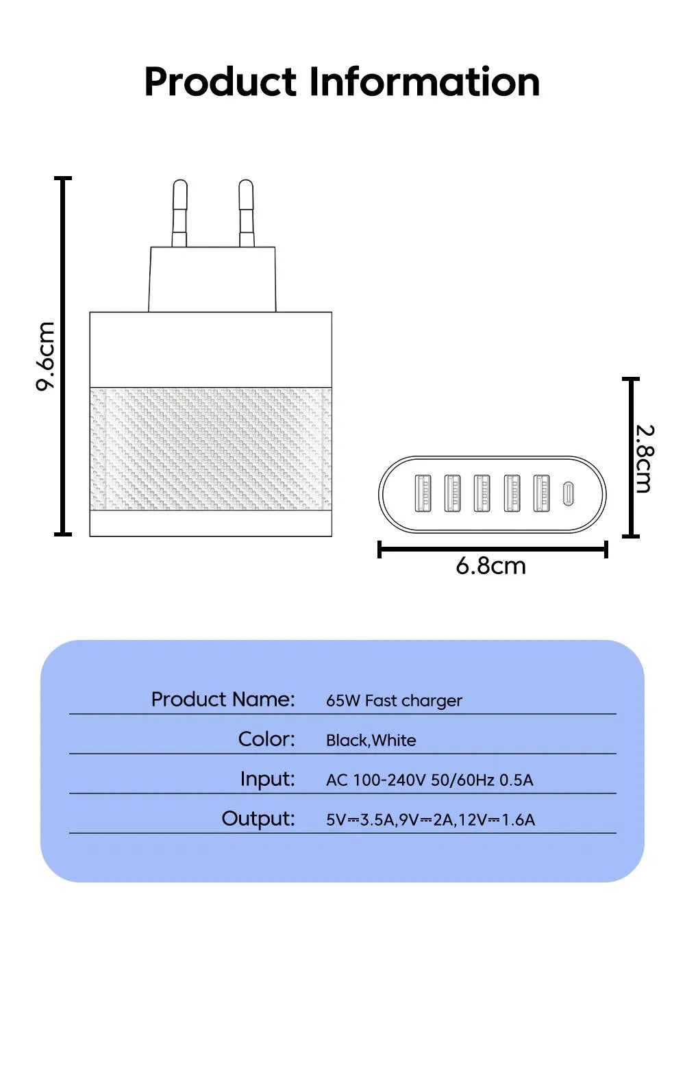 3.1A 5Ports USB Charger